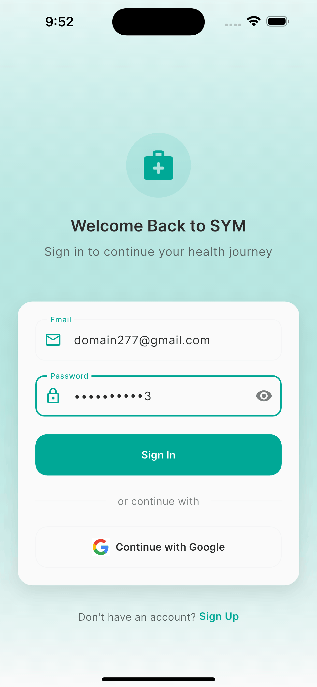 SYM AI Health Tracking